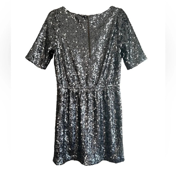 MADEWELL BROADWAY & BROOME SILVER SEQUIN DRESS - Picture 3 of 5